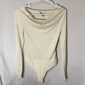 Banana Republic Long Sleeve Cowl Neck Bodysuit